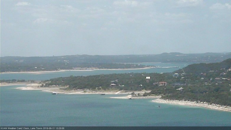 Lake Travis webcam, June 11, 2018 12:30 PM CT