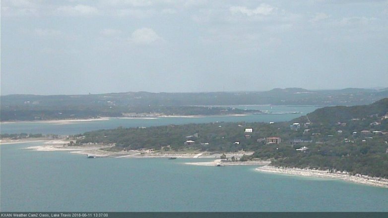 Lake Travis webcam, June 11, 2018 12:40 PM CT