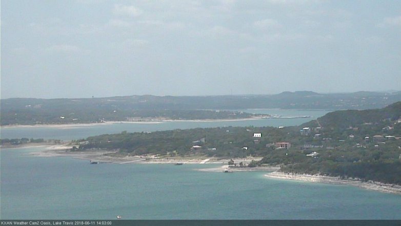 Lake Travis webcam, June 11, 2018 1:05 PM CT