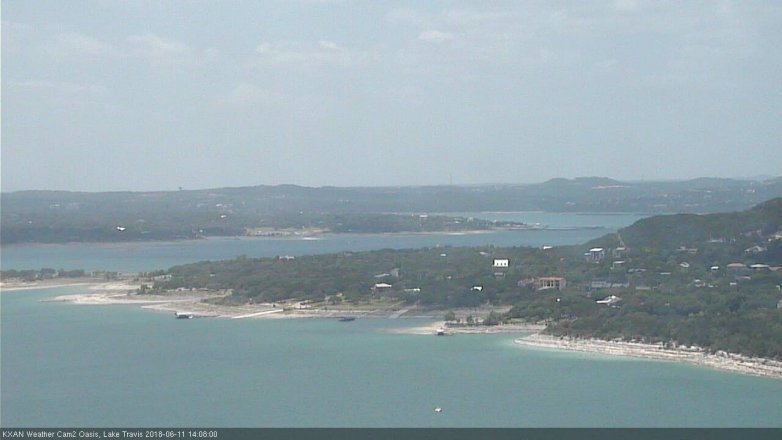 Lake Travis webcam, June 11, 2018 1:10 PM CT