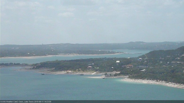 Lake Travis webcam, June 11, 2018 1:25 PM CT
