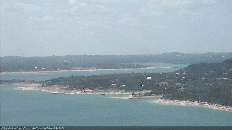 Lake Travis webcam, June 11, 2018 1:30 PM CT