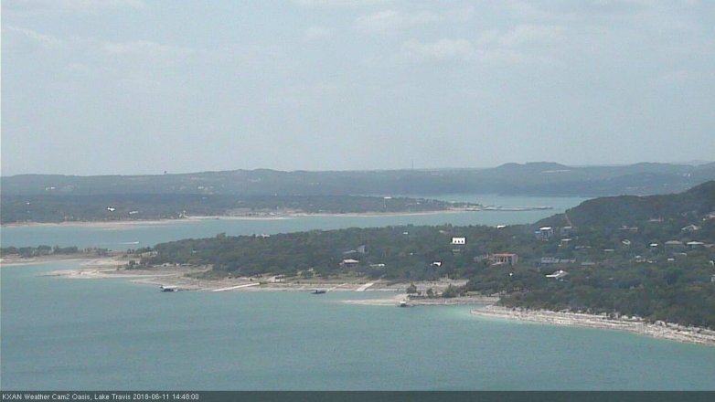 Lake Travis webcam, June 11, 2018 1:50 PM CT