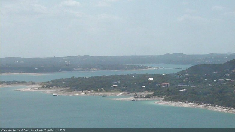 Lake Travis webcam, June 11, 2018 1:55 PM CT