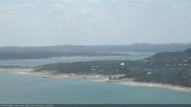 Lake Travis webcam, June 11, 2018 2:00 PM CT