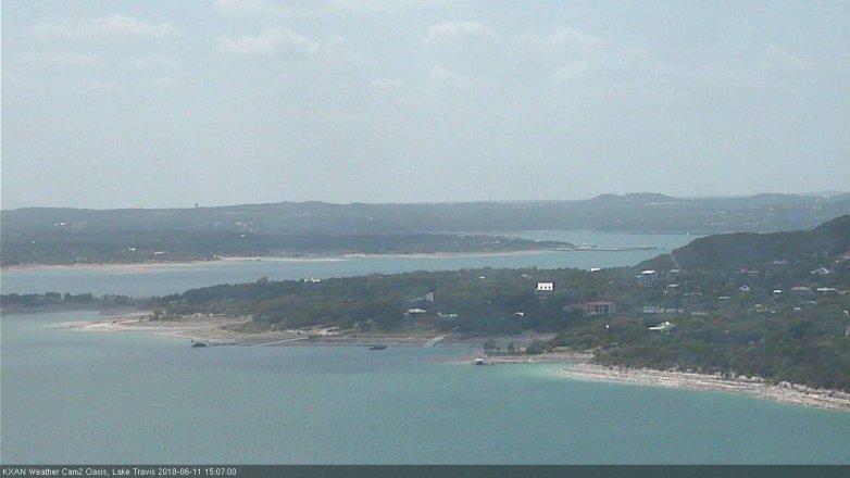 Lake Travis webcam, June 11, 2018 2:10 PM CT
