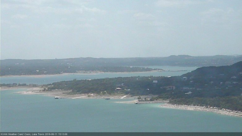 Lake Travis webcam, June 11, 2018 2:15 PM CT