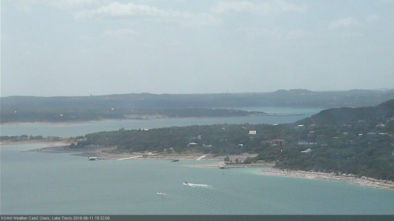 Lake Travis webcam, June 11, 2018 2:35 PM CT