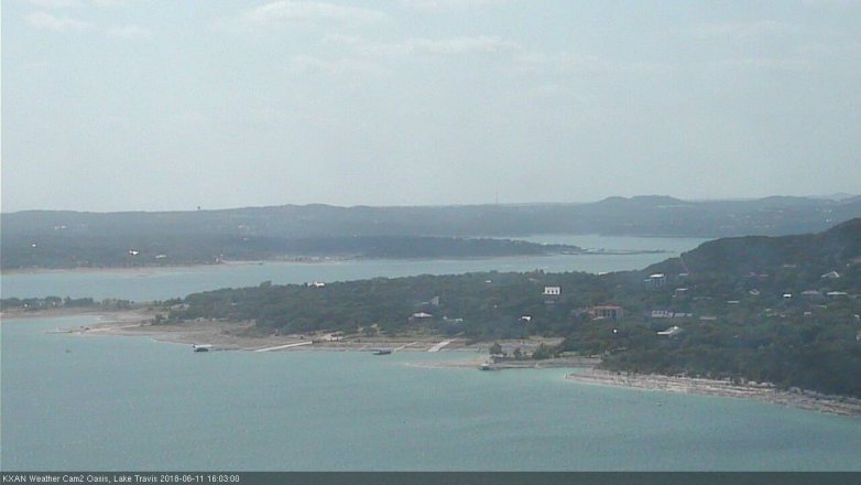 Lake Travis webcam, June 11, 2018 3:05 PM CT
