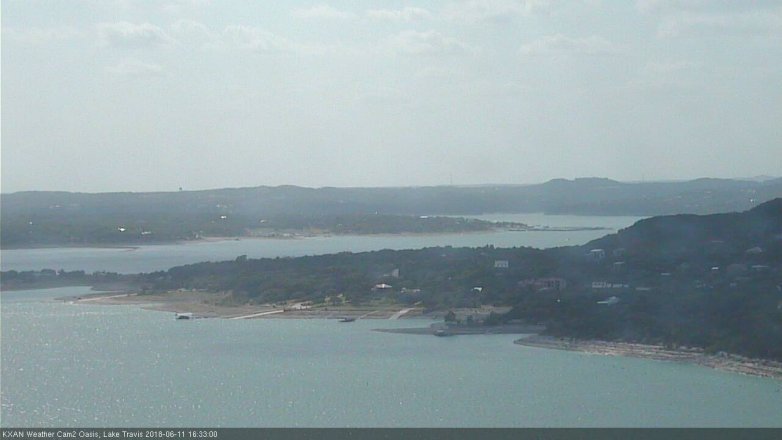 Lake Travis webcam, June 11, 2018 3:35 PM CT