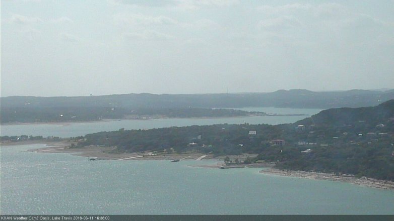 Lake Travis webcam, June 11, 2018 3:40 PM CT