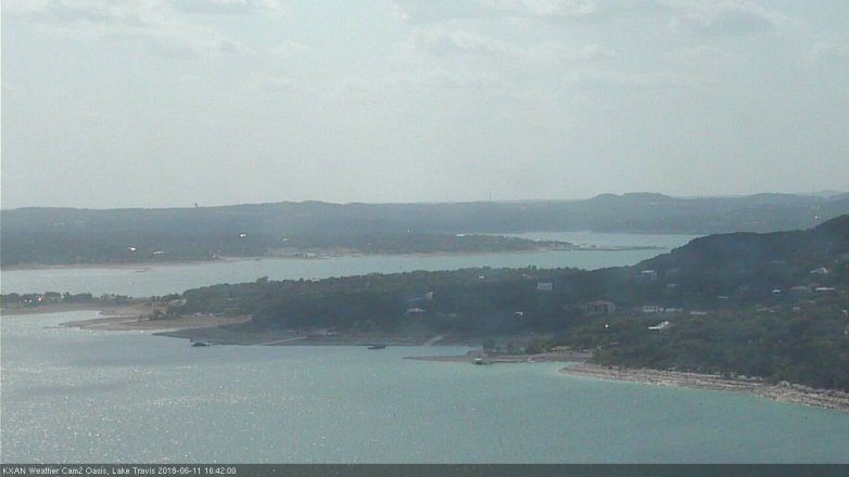 Lake Travis webcam, June 11, 2018 3:45 PM CT