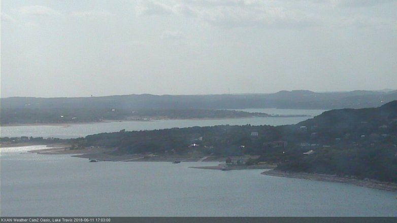 Lake Travis webcam, June 11, 2018 4:05 PM CT