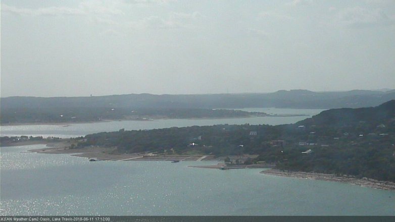 Lake Travis webcam, June 11, 2018 4:15 PM CT