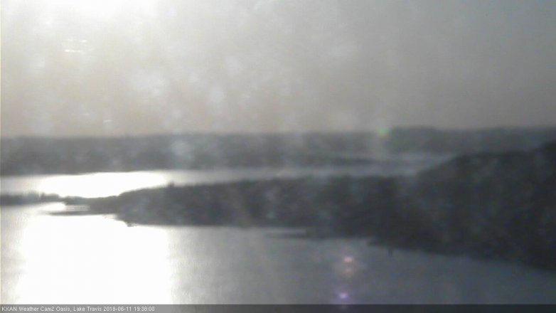 Lake Travis webcam, June 11, 2018 6:40 PM CT
