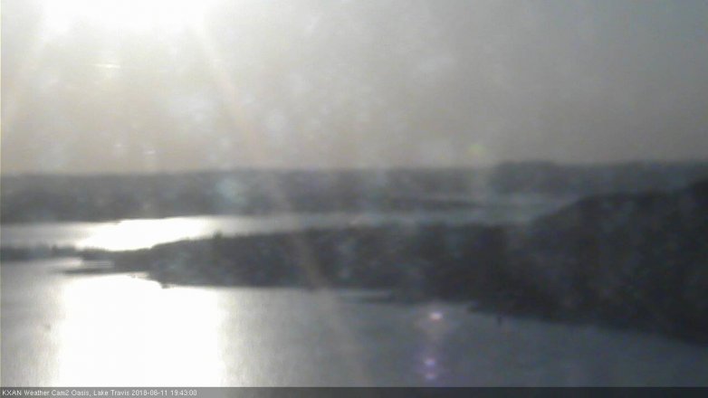 Lake Travis webcam, June 11, 2018 6:45 PM CT