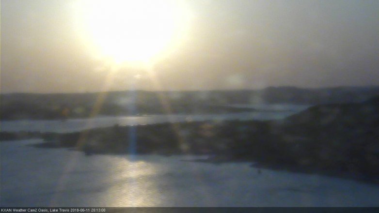 Lake Travis webcam, June 11, 2018 7:15 PM CT