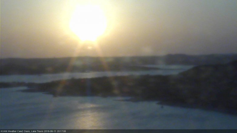 Lake Travis webcam, June 11, 2018 7:20 PM CT
