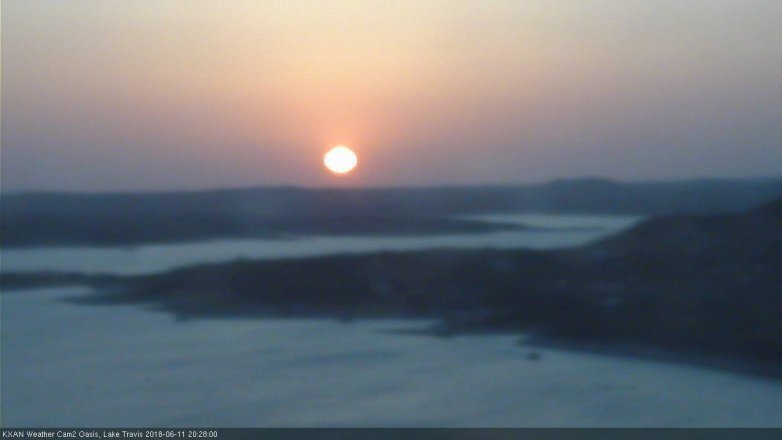 Lake Travis webcam, June 11, 2018 7:30 PM CT