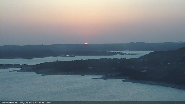 Lake Travis webcam, June 11, 2018 7:35 PM CT
