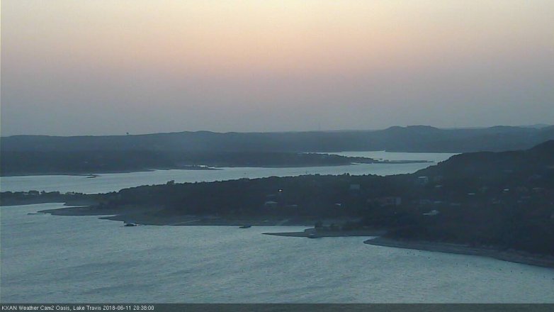 Lake Travis webcam, June 11, 2018 7:40 PM CT