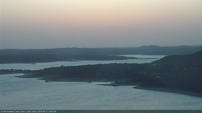 Lake Travis webcam, June 11, 2018 7:45 PM CT