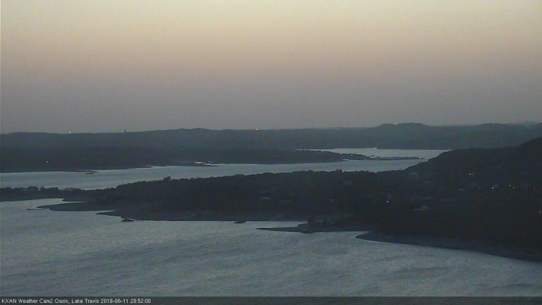 Lake Travis webcam, June 11, 2018 7:55 PM CT