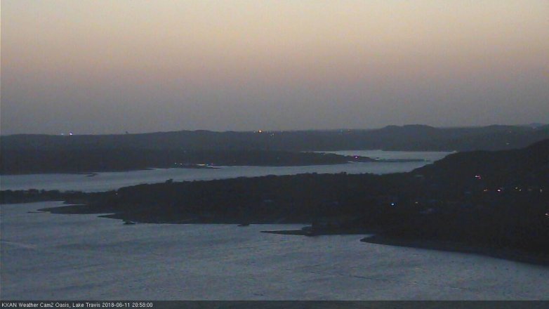 Lake Travis webcam, June 11, 2018 8:00 PM CT