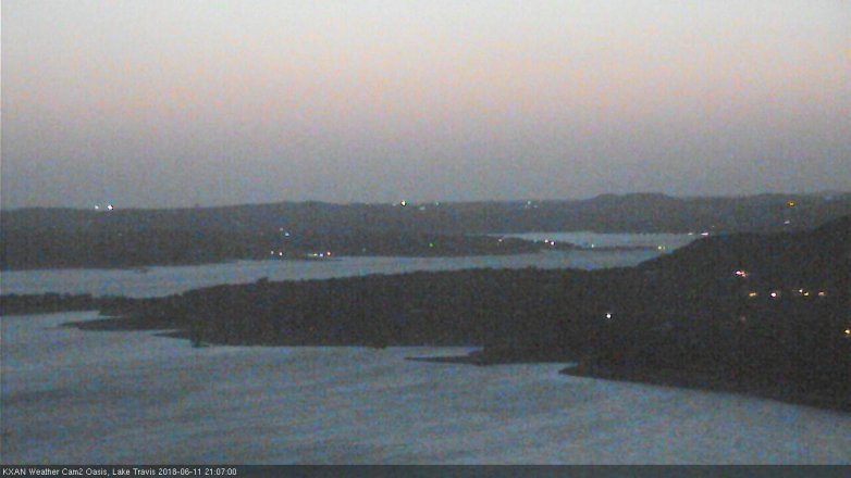 Lake Travis webcam, June 11, 2018 8:10 PM CT