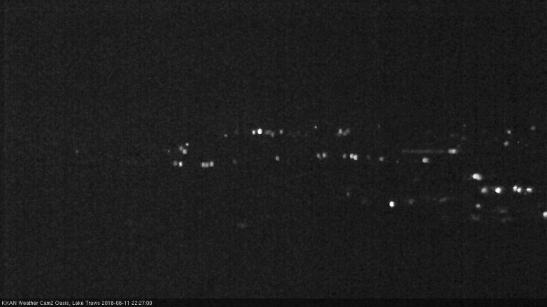 Lake Travis webcam, June 11, 2018 9:30 PM CT