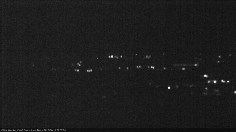 Lake Travis webcam, June 11, 2018 9:40 PM CT