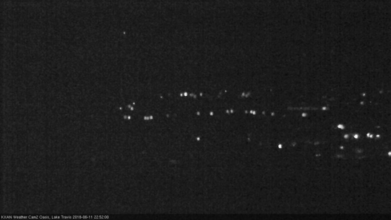 Lake Travis webcam, June 11, 2018 9:55 PM CT