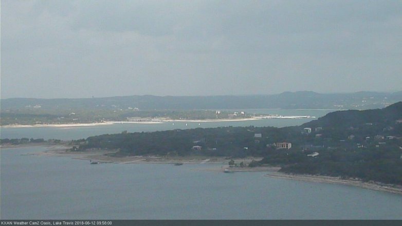 Lake Travis webcam, June 12, 2018 9:00 AM CT