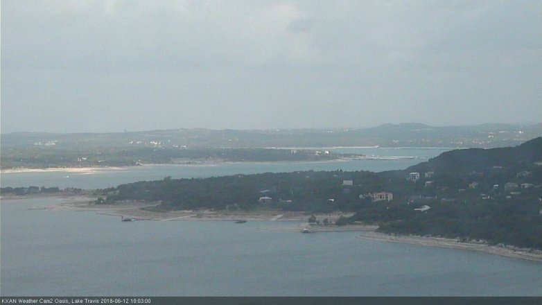 Lake Travis webcam, June 12, 2018 9:05 AM CT
