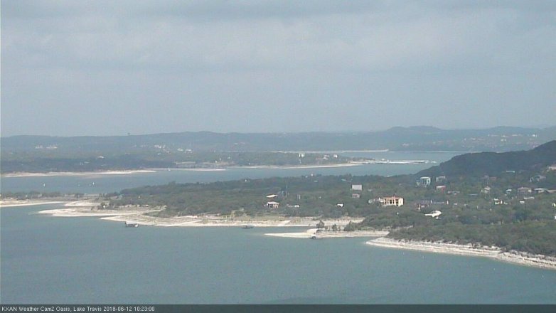 Lake Travis webcam, June 12, 2018 9:25 AM CT