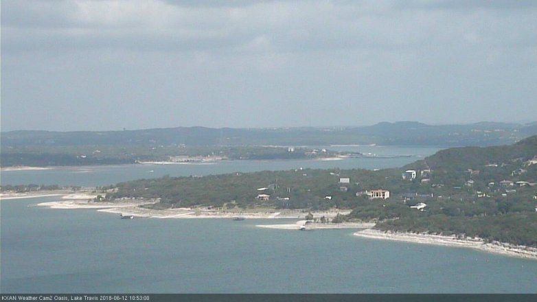 Lake Travis webcam, June 12, 2018 9:55 AM CT