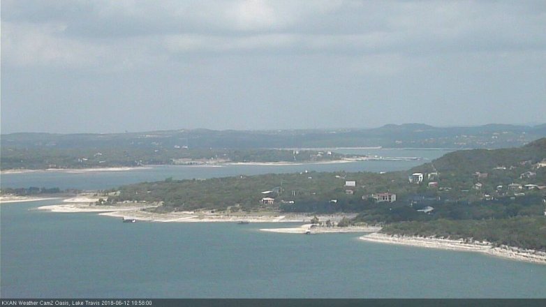 Lake Travis webcam, June 12, 2018 10:00 AM CT