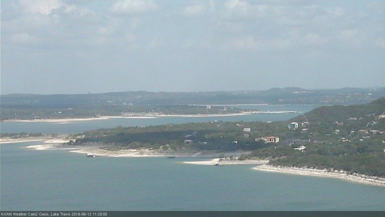 Lake Travis webcam, June 12, 2018 10:30 AM CT