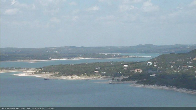 Lake Travis webcam, June 12, 2018 11:20 AM CT