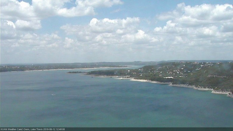 Lake Travis webcam, June 12, 2018 11:50 AM CT