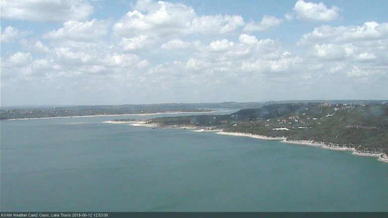 Lake Travis webcam, June 12, 2018 11:55 AM CT