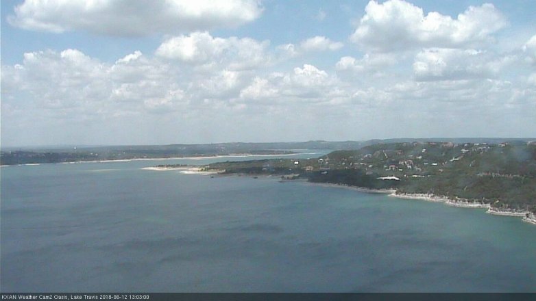 Lake Travis webcam, June 12, 2018 12:05 PM CT
