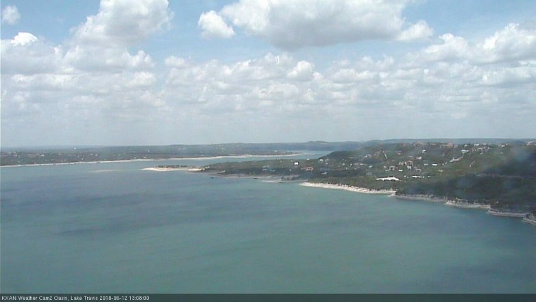 Lake Travis webcam, June 12, 2018 12:10 PM CT
