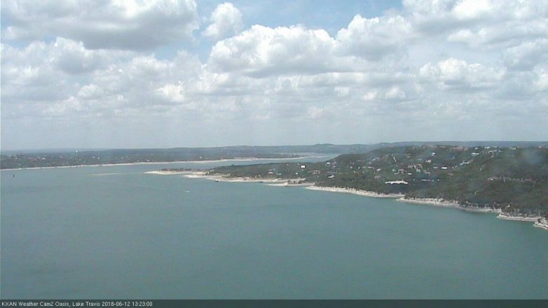Lake Travis webcam, June 12, 2018 12:25 PM CT