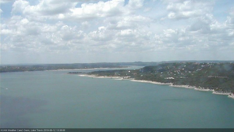 Lake Travis webcam, June 12, 2018 12:40 PM CT