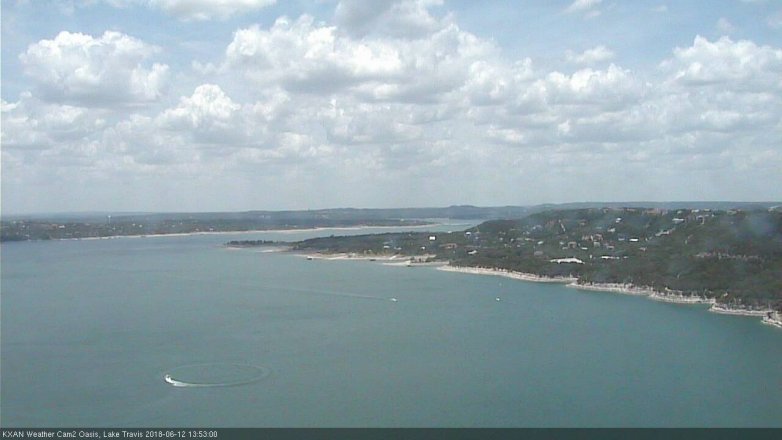 Lake Travis webcam, June 12, 2018 12:55 PM CT