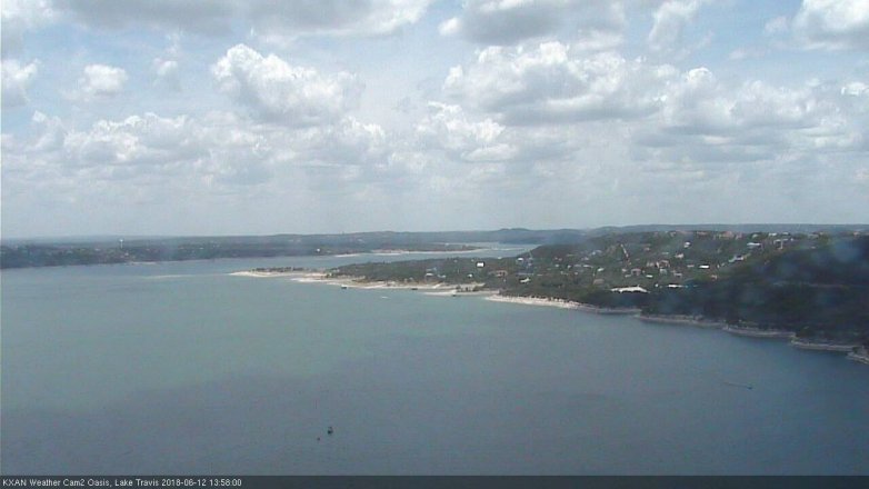 Lake Travis webcam, June 12, 2018 1:00 PM CT