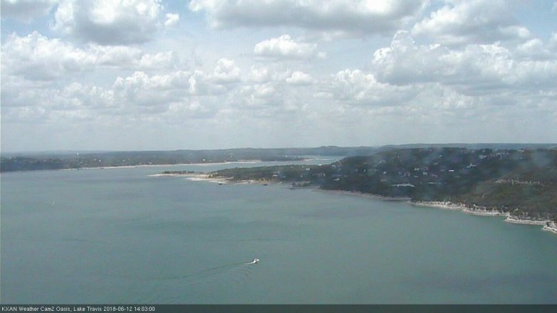 Lake Travis webcam, June 12, 2018 1:05 PM CT
