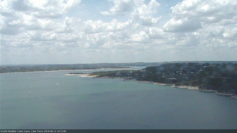 Lake Travis webcam, June 12, 2018 1:15 PM CT