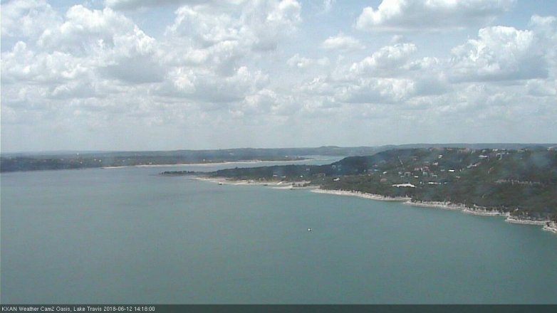 Lake Travis webcam, June 12, 2018 1:20 PM CT
